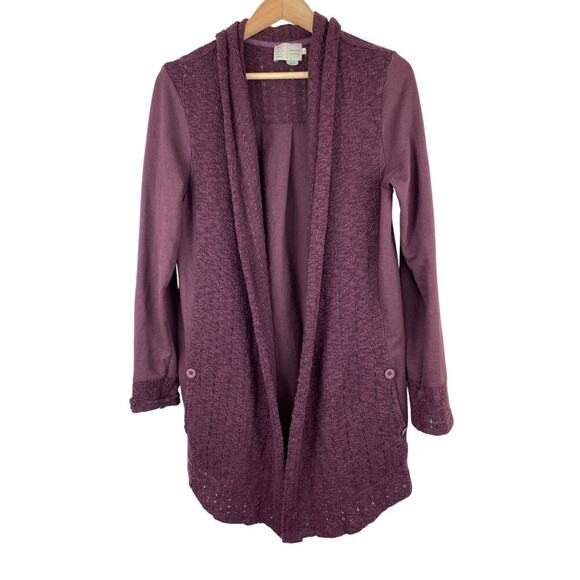 Anthropology Saturday Sunday Women's M Purple Open Duster Cardigan - Picture 1 of 9